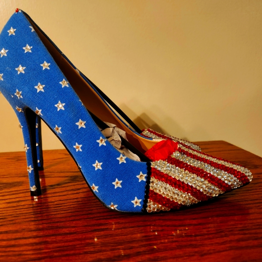 AMI Clubwear American Flag High Heels